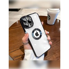 Iphone 15 Pro Max Kamera Korumalı Logo Gösteren Omega Renkli Şeffaf Silikon Kapak Şık Kılıf