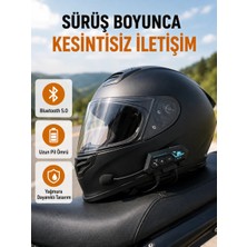 Aesco Motosiklet Kask Kulaklığı Bluetooth 5.0 Gürültü Önleme ve Hızlı Bağlantı Yeni Nesil