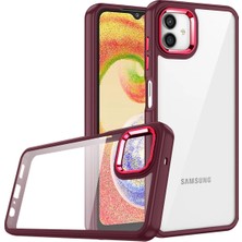 Galaxy A04 Kılıf Renkli Kamera Çerçeveli Silikon Esnek Şık Flora Kapak