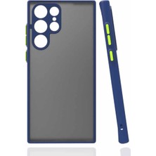 Galaxy S22 Ultra Kılıf Kenarları Renkli Arkası Mat Transparan Hux Şık Kapak