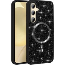 Galaxy S26 Kılıf Kamera Korumalı Mage Safe Özellikli Pırlanta Tasarımlı Mozaik Kapak