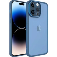 iPhone 14 Pro Kılıf Kamera Korumalı Transparan Esnek Renkli Silikon Post Kapak