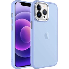 iPhone 13 Pro Max Kılıf Buzlu Sert Pc Renkli Esnek Silikon Şık May Kapak