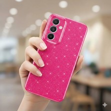 Galaxy A14 Kılıf Premium Simli Göz Alıcı Darbe Emici Kamera Korumalı Koton Kapak