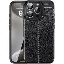 Iphone 16 Pro Kılıf Kamera Korumalı Auto Focus Deri Kapak