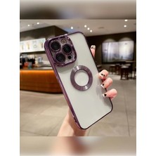 iPhone 15 Pro Kamera Korumalı Omega Renkli Şeffaf Silikon Kapak Şık Kılıf