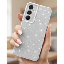 Galaxy A55 Kılıf Premium Simli Göz Alıcı Darbe Emici Kamera Korumalı Koton Kapak