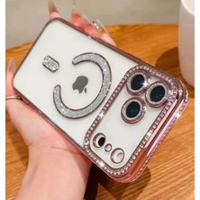 iPhone 17 Pro Max Kılıf Kamera Korumalı Simli Magsafe Şarj Özellikli Kapak