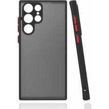 Galaxy S22 Ultra Kılıf Kenarları Renkli Arkası Mat Transparan Hux Şık Kapak