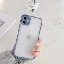 iPhone 11 Kılıf Kenarları Renkli Arkası Mat Transparan Hux Şık Kapak
