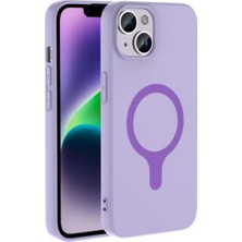 Iphone 14 Kılıf Kamera Korumalı M-Safe Şarj Özellikli Kadifemsi Mat Soft Yüzey Aris Kapak