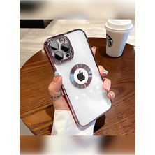 iPhone 14 Pro Kamera Korumalı Omega Renkli Şeffaf Silikon Kapak Şık Kılıf