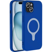 Iphone 15 Kılıf Kamera Korumalı M-Safe Şarj Özellikli Kadifemsi Mat Soft Yüzey Aris Kapak