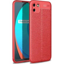 Realme C11 Kılıf Kamera Korumalı Auto Focus Deri Kapak