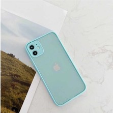 iPhone 12 Mini Kılıf Kenarları Renkli Arkası Mat Transparan Hux Şık Kapak