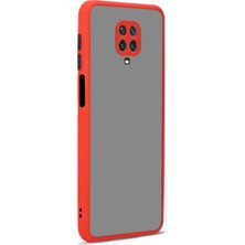 Redmi Note 9 Pro Kenarları Renkli Arkası Mat Transparan Hux Şık Kapak