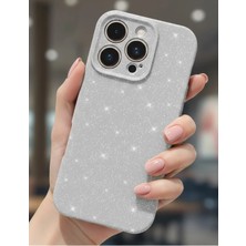 iPhone 16 Pro Max Kılıf Premium Simli Göz Alıcı Darbe Emici Kamera Korumalı Koton Kapak