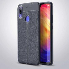 Redmi Note 7 Kılıf Kamera Koruyuculu Niss Deri Görünümlü Silikon Kapak