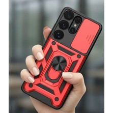 Galaxy S26 Ultra Kılıf Magnetik Standlı Kamera Korumalı Zırh Tank Sürgülü Vega Kapak