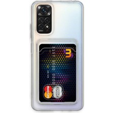 Redmi Note 11 & Redmi Note 11S & Redmi Note 12S Kılıf Kamera Korumalı Esnek Kartlıklı Şeffaf Kapak