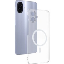 Galaxy A07 Kılıf Kamera Korumalı Magsafe Şarj Özellikli Şeffaf London Sert Pc Kapak