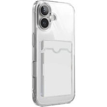Iphone 17 Kılıf Kamera Korumalı Esnek Kartlıklı Şeffaf Kapak