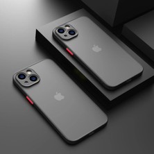 iPhone 15 Kılıf Kenarları Renkli Arkası Mat Transparan Hux Şık Kapak