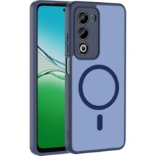 Oppo A5 Kılıf Kamera Korumalı Magsafe Şarj Destekli Mat Silikon Babet Kapak
