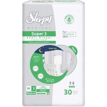 Sleepy Süper3 Belbantlı Hasta Bezi M Beden 3 Paket 90 Adet