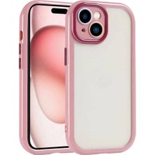 iPhone 14 Kamera Korumalı Arkası Mat Kenarları Renkli Silikon Kılıf Vitamin Kapak