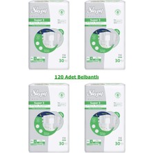 Sleepy Süper3 Belbantlı Hasta Bezi Xl Beden 4 Paket 120 Adet