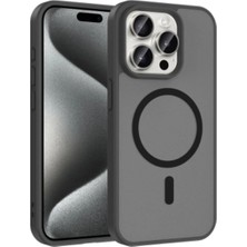 Iphone 15 Pro Max Kılıf Kamera Korumalı Magsafe Şarj Özellikli Mat Yüzey Silikon Babet Kapak