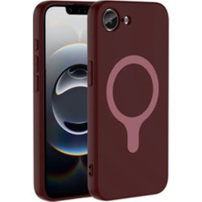 Iphone 17E & 16E Kılıf Kamera Korumalı M-Safe Şarj Özellikli Kadifemsi Mat Soft Yüzey Aris Kapak