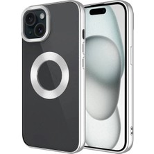 iPhone 15 Kamera Korumalı Omega Renkli Şeffaf Silikon Kapak Şık Kılıf