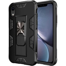 iPhone Xr 6.1 Kılıf Zırhlı Tank Korumalı Standlı Sert Silikon Volve Kapak