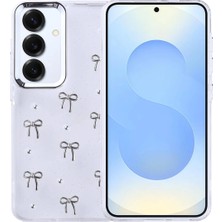 Galaxy S25 Kılıf Dayanıklı Şık Simli Şeffaf Sert Silikon Kutup Kapak