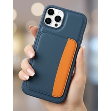 Iphone 14 Pro Max Premium Suni Deri Kartlıklı Kılıf X-Kart