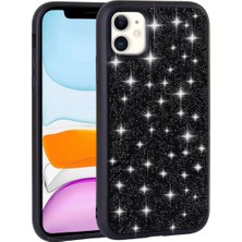 iPhone 11 Kılıf Parlak Taşlı Tasarım Elmas Lüks Şık Kapak Silikon
