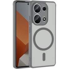 Redmi Note 13 Pro 4g Kılıf Kamera Korumalı Magsafe Şarj Destekli Mat Silikon Babet Kapak