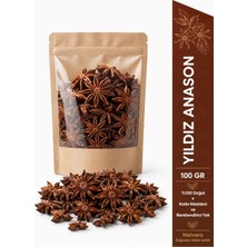 Natvera Premium Yıldız Anason 100 gr - Doğal Baharat | Aromatik Yıldız Anason | Katkısız | Kraft Kilitli Paket