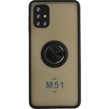 Galaxy M51 Kılıf Kamera Korumalı Yüzüklü Mat Montreal Kapak