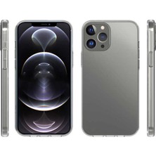 iPhone 15 Pro Max Kılıf Ince Şeffaf Esnek Yumuşak Süper Silikon Kapak