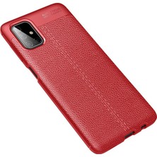Galaxy M51 Kılıf Kamera Korumalı Auto Focus Deri Kapak