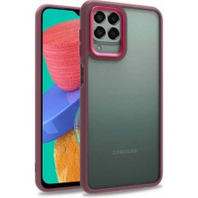 Galaxy M33 Kılıf Renkli Kamera Çerçeveli Silikon Esnek Şık Flora Kapak