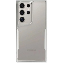 Galaxy S24 Ultra Kılıf Metal Çerçeve Görünümlü Kırılmaz Boyi Kapak