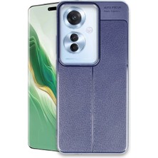 Oppo Reno 11F Kılıf Kamera Korumalı Auto Focus Deri Kapak