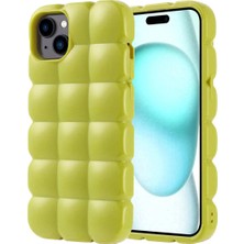 iPhone 13 Kılıf Parlak Esnek Silikon Şişme Görünümlü Dom Dom Kapak