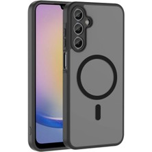 Galaxy A24 Kılıf Kamera Korumalı Magsafe Şarj Destekli Mat Silikon Babet Kapak