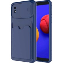 Galaxy A01 Core Kılıf Renkli Kartlıklı Esnek Kırılmaz Sert Silikon Kartix Kapak