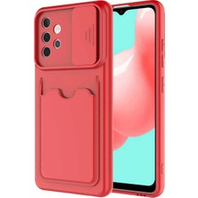 Galaxy A32 4g Kılıf Renkli Kartlıklı Esnek Kırılmaz Sert Silikon Kartix Kapak
